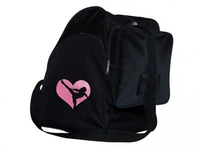 Sac à patins - Grande taille - Coeur Rose