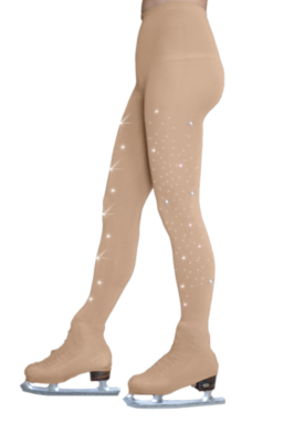 Collants de patinage Couvre-Patins Strass - Light Tan