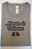 Tee Shirt - Maman de patineuse - Gris