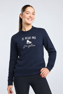Sweat "J'peux pas j'ai patin" - Marine