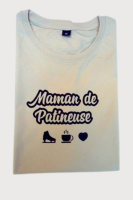 Tee Shirt - Maman de patineuse - Crème
