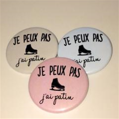 Kit 3 badges - Je Peux Pas J'ai Patin - Patins Pastel