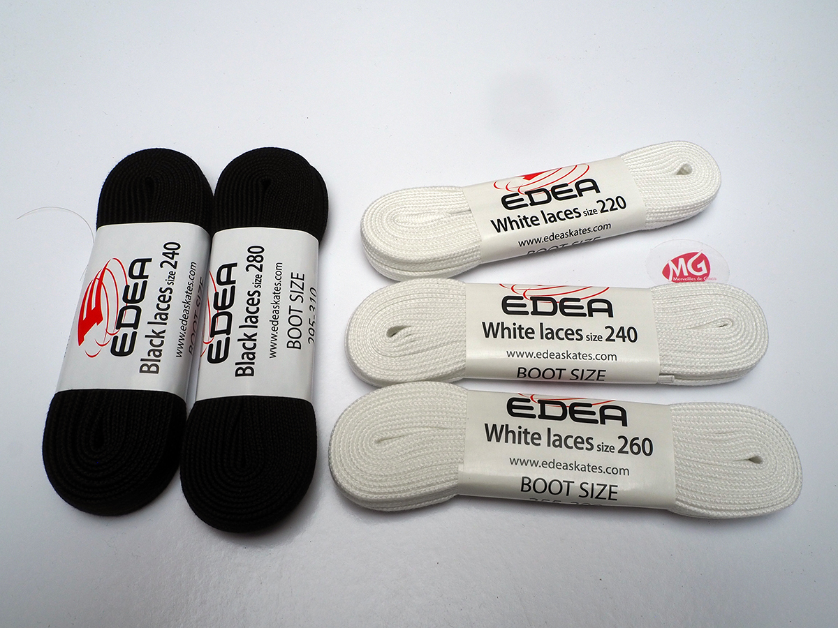 Lacets Edea - Blanc ou Noir