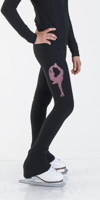 Pantalon de patinage - Biellmann Rose Strass