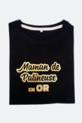 Tee Shirt - Maman de patineuse en Or