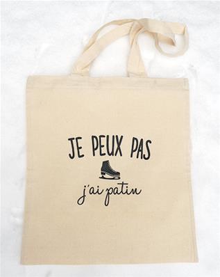 Sac coton - Je peux pas j'ai patin