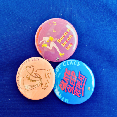 Kit 3 badges - J'peux Pas J'ai Patin - Skate Sleep Repeat