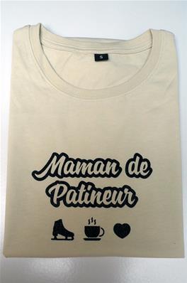 Tee Shirt - Maman de patineuR - Crème