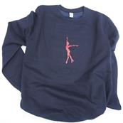 Sweat Marine Patineuse Rouge