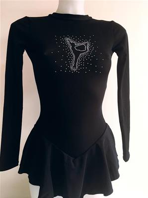 Tunique de patinage - Doublée polaire - Motif strass