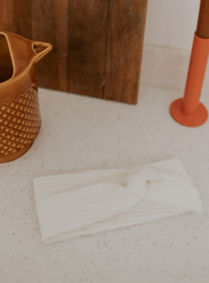 Bandeau velours écru    