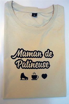 Tee Shirt - Maman de patineuse - Crème