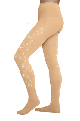 Collants de patinage - Avec pieds Swirl strass Chloé Noel