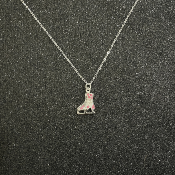Collier Patins Strass rose