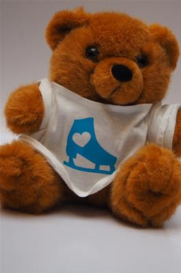 Peluche Ours Patin Turquoise