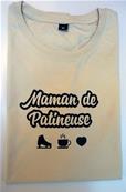 Tee Shirt - Maman de patineuse - Crème