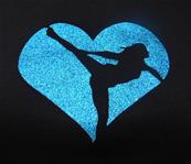 Tee Shirt - Coeur Patineuse - Bleu