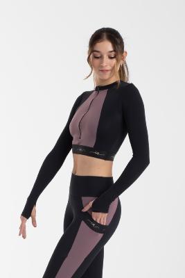 Top bicolore violet 6602