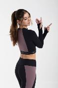 Top bicolore violet 6602