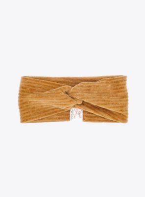 Bandeau velours camel
