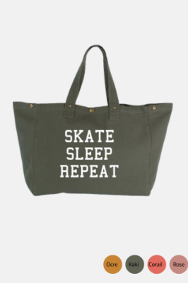 Sac cabas coton Skate Sleep