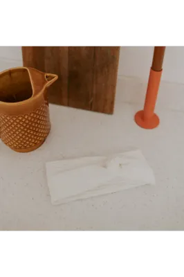 Bandeau velours écru