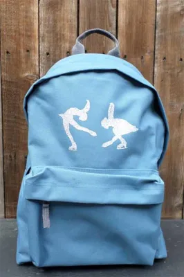 Sac à dos Bleu - Patineuses Pailletées Argent
