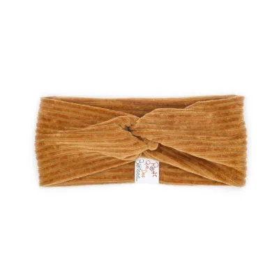 Bandeau velours camel